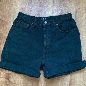 Vintage GAP Women's Deep Forest Green Cuffed Denim Shorts Size 8